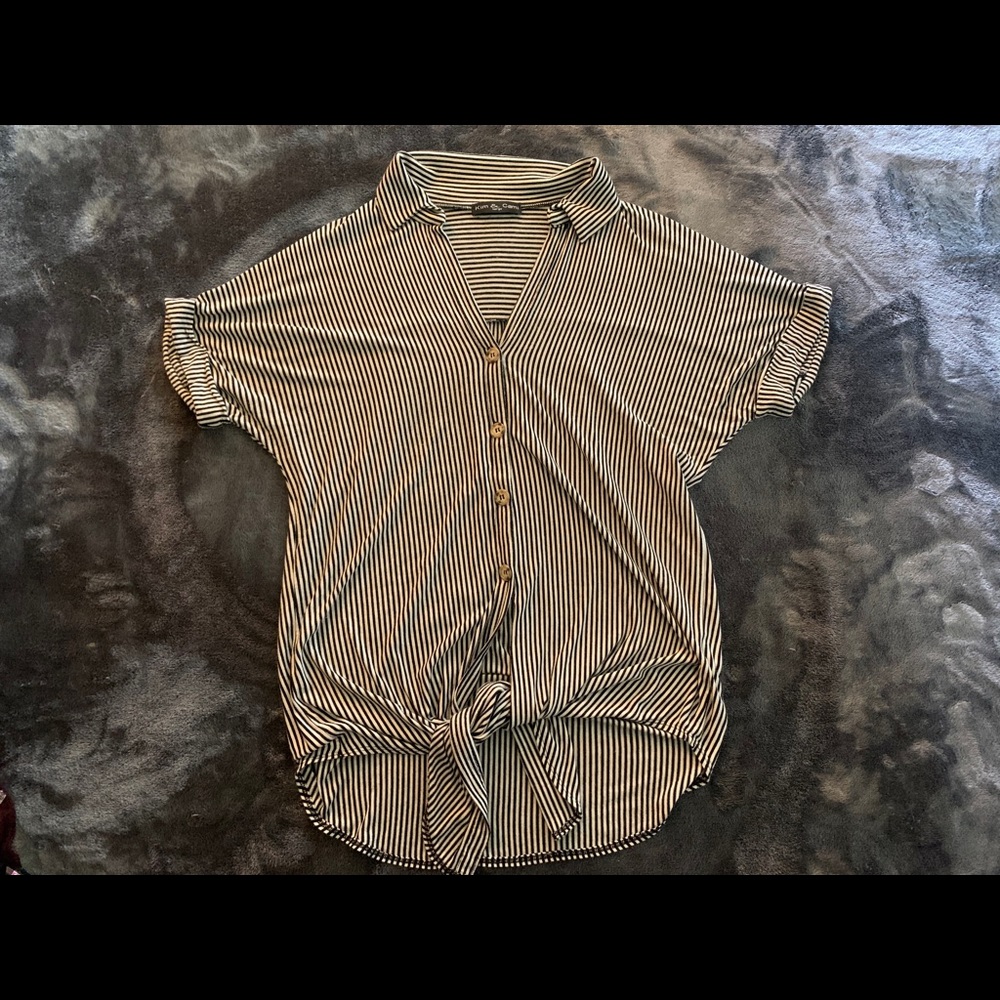 Button up shirt with a tie